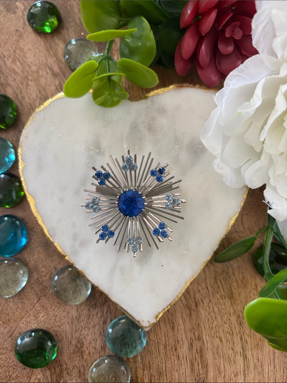 Blur Snowflake Atomic Starburst Brooch by Sarah Coventry